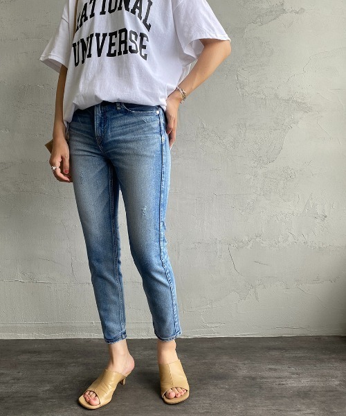 「upperhights」 スキニーデニムパンツ 23 ブルー レディース_画像3