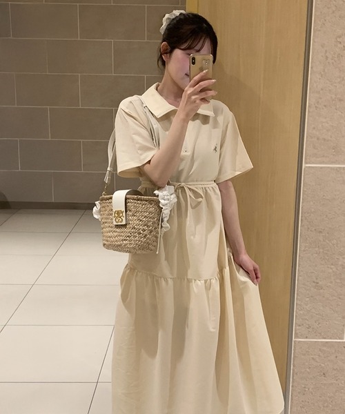 「classicalelf」 半袖ワンピース LARGE アイボリー レディース_画像9