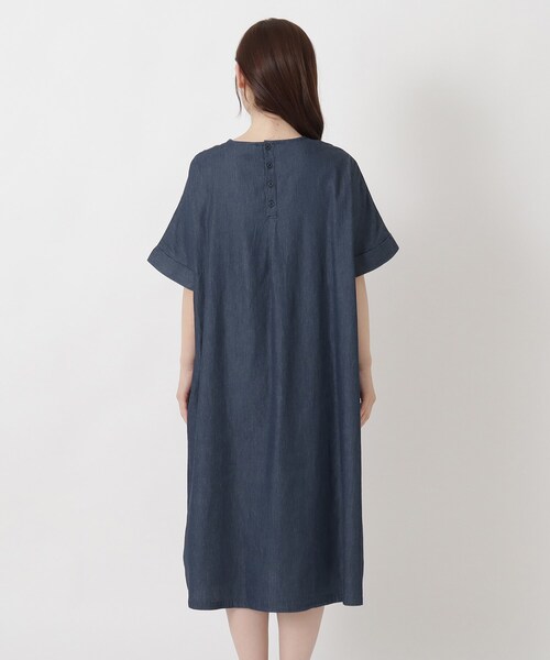 one'sterrace（ワンズテラス） ワンピース 半袖 スモッキング 刺繍入り