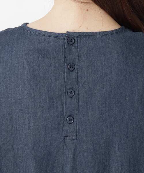 one'sterrace（ワンズテラス） ワンピース 半袖 スモッキング 刺繍入り