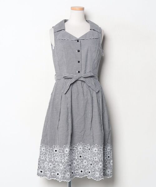 Rene（ルネ） チェック柄シャツワンピース 36 グレー レディース
