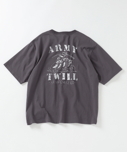 「ARMY TWILL」 長袖Tシャツ LARGE カーキ メンズ_画像3