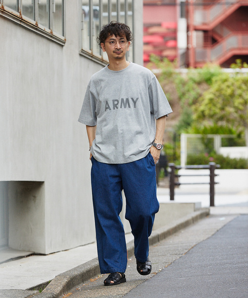 「ARMY TWILL」 長袖Tシャツ LARGE カーキ メンズ_画像7