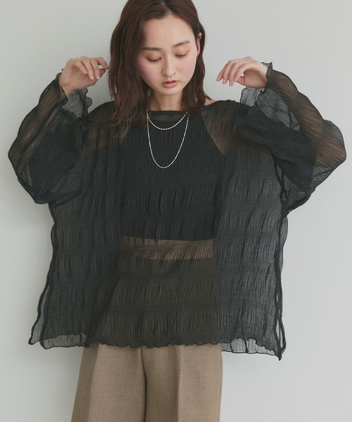 ad thie（アドティエ） ラッシュガード 楊柳シアー トップス
