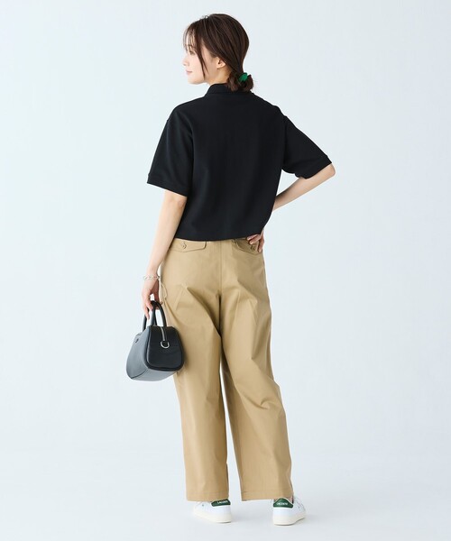 「LACOSTE」 半袖ポロシャツ 36 グリーン レディース_画像4
