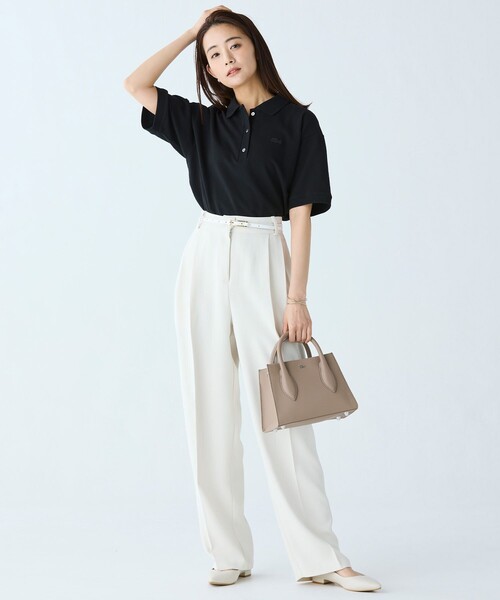 「LACOSTE」 半袖ポロシャツ 36 グリーン レディース_画像6