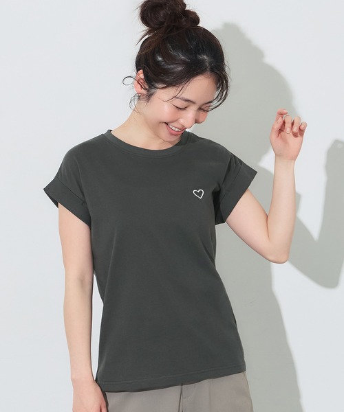 coca（コカ） tシャツ 半袖 「WEB限定セール」フレンチスリーブ刺繍T