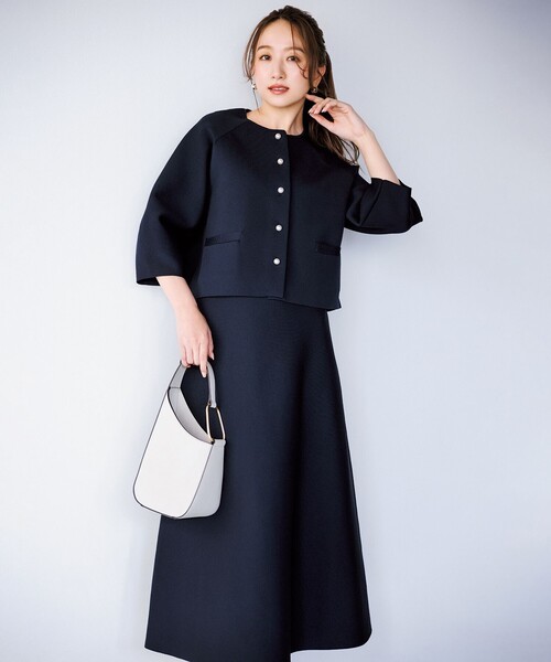 「UNFILO」 ニットカーディガン LARGE ネイビー レディース_画像2