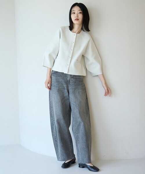 「UNFILO」 ニットカーディガン LARGE ネイビー レディース_画像7