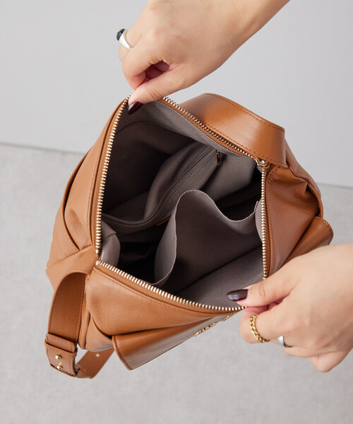 ear PAPILLONNER」 ショルダーバッグ FREE キャメル レディース 美品 