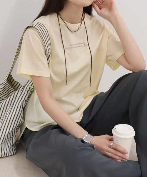 fredy emue（フレディエミュ） tシャツ 半袖 シルケットラウンドヘムT