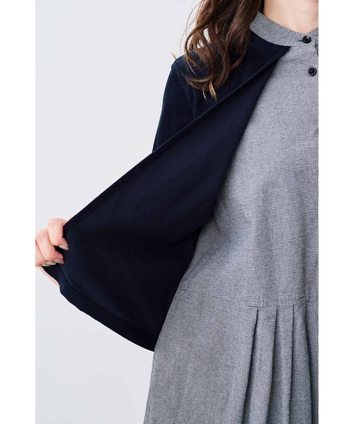 「Sunny clouds」 長袖ワンピース - ネイビー レディース_画像7