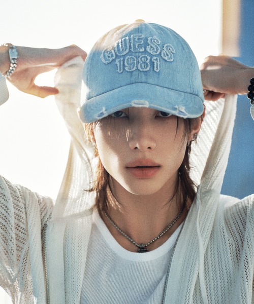 GUESS（ゲス） キャップ 帽子 「WEB限定」「GUESS/ゲス」 ウォッシュド 