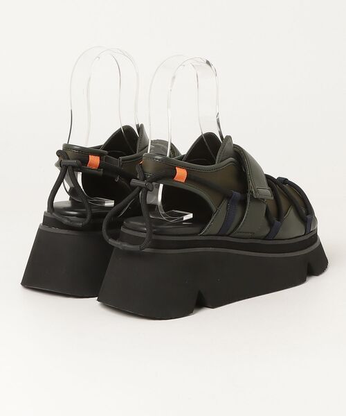 UN3D.（アンスリード） フラットサンダル 38 カーキ レディース