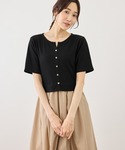 パーティードレス ワンピース 半袖 キーネック...の詳細画像4