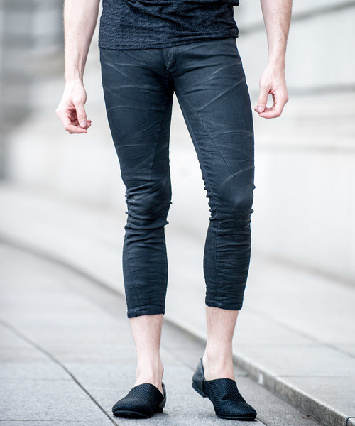 ジーンズ EASTEND-KUMADORI CR(イ-ストエンドクマドリCR) シャドウストレッチ クロップドパンツ メンズ レディース