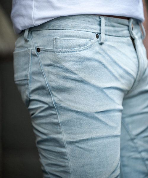 ジーンズ EASTEND-KUMADORI CR(イ-ストエンドクマドリCR) シャドウストレッチ クロップドパンツ メンズ レディース