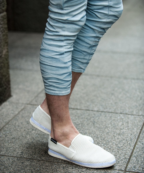ジーンズ EASTEND-KUMADORI CR(イ-ストエンドクマドリCR) シャドウストレッチ クロップドパンツ メンズ レディース