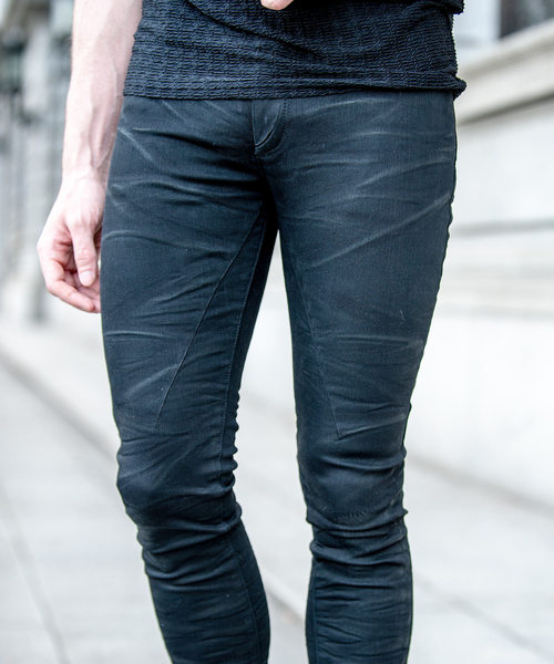 ジーンズ EASTEND-KUMADORI CR(イ-ストエンドクマドリCR) シャドウストレッチ クロップドパンツ メンズ レディース