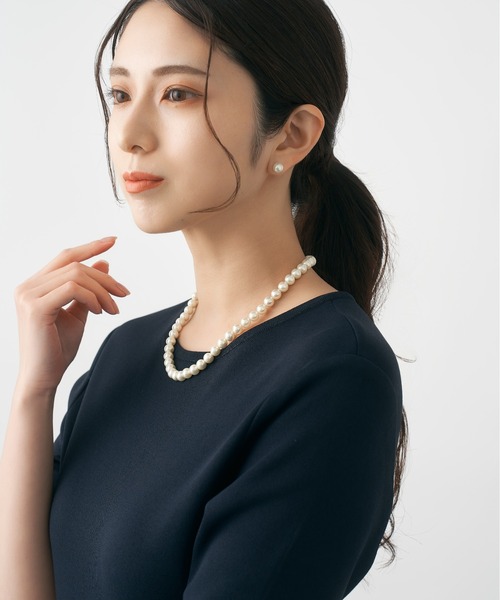 アガット 美品白蝶貝ネックレスチャーム、パールピアス2点セット agete（アガット）の「K10白蝶貝ネックレスチャーム