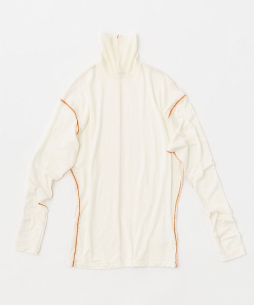 tシャツ unfil アンフィル / superfine merino plain-jersey turtle with mohair-stitch