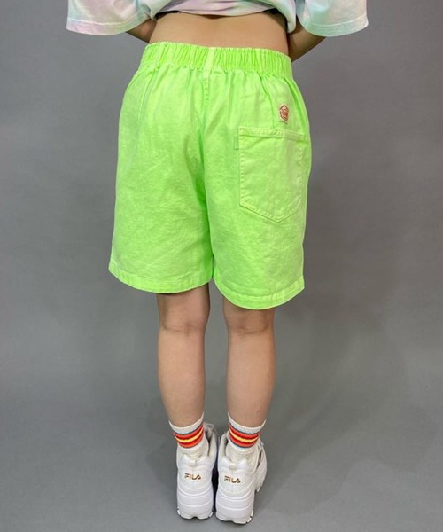 BUTTSTAIN 紫緑グラフィックショートパンツpowell BUTTSTAIN 紫緑