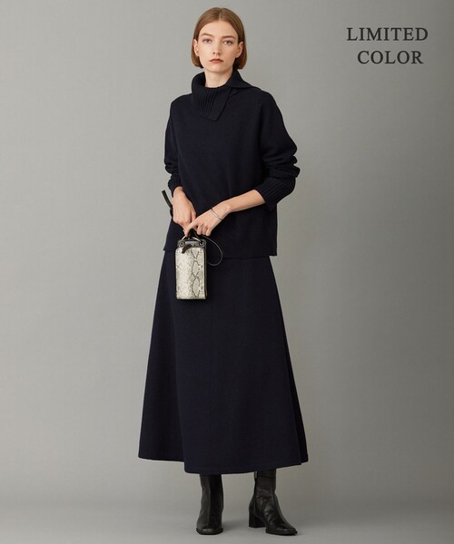 新品【iCB】ミルドウールストライプ柄ニットスカート　23区/自由区 ICB（アイシービー） スカート ミルドウール ニットスカート