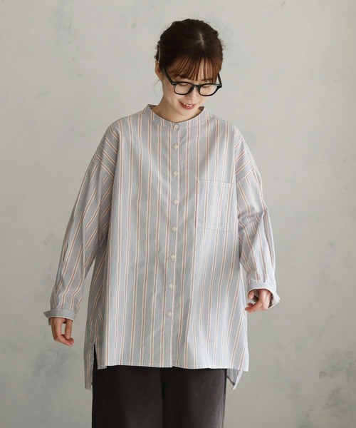 GYDA ブラウス シャツ シンプルストライプシャツ レディース