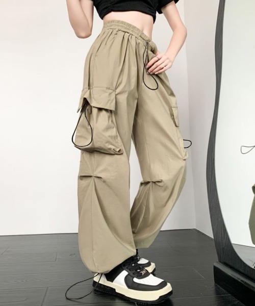 Riff カーゴパンツ ドロスト付き レディース : ZOZOTOWN Yahoo!店