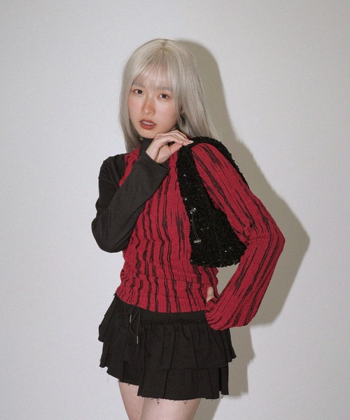 tシャツ docking knit tops レディース