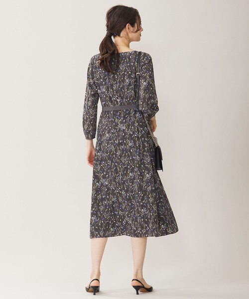 自由区（ジユウク） ワンピース 「洗える」ウォーターカラーフラワー