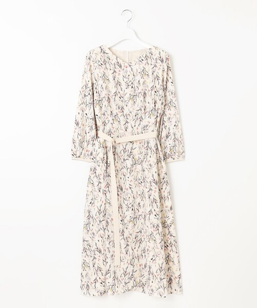 自由区（ジユウク） ワンピース 「洗える」ウォーターカラーフラワー