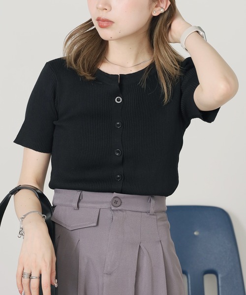 AO2 tシャツ Side Drawstring Ribbon Tops / サイドドロスト
