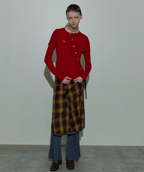 MAISON SPECIAL パンツ Rib Mix Semi-flare Pants/リブミックス