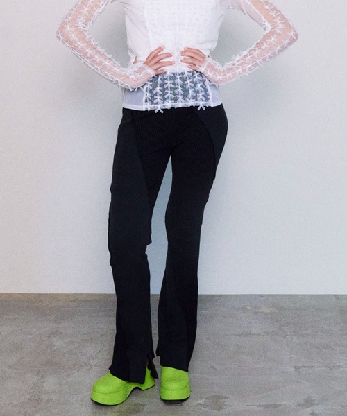MAISON SPECIAL pantsメッシュコンビアウトシームフレアパンツ MAISON SPECIAL（メゾンスペシャル）の「Mesh Combination