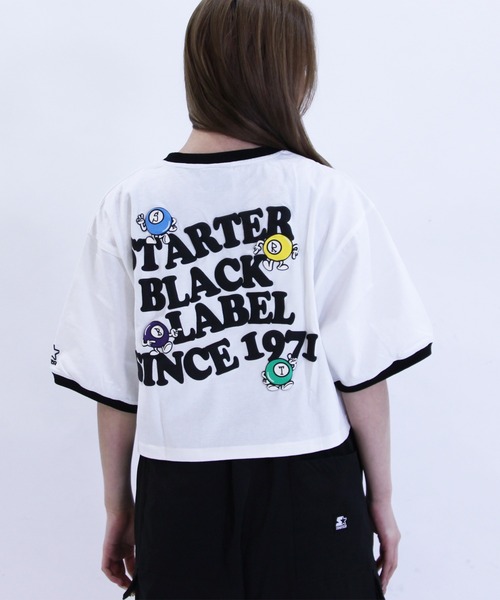 STARTER（スターター） tシャツ 半袖 ショート丈 リンガープリントT