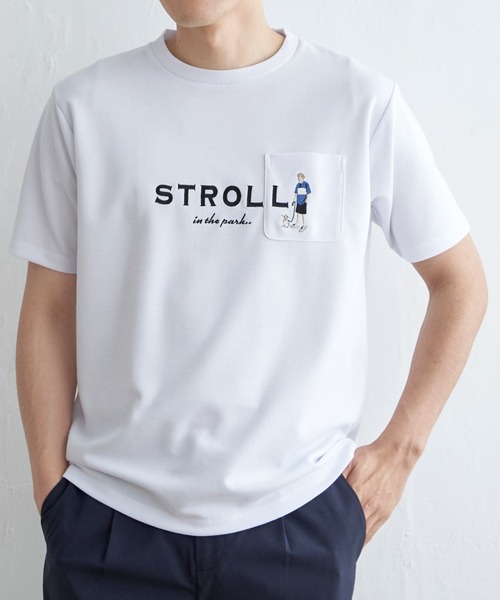 ikka（イッカ） tシャツ ポンチ刺繍ポケットTシャツ メンズ : ZOZOTOWN