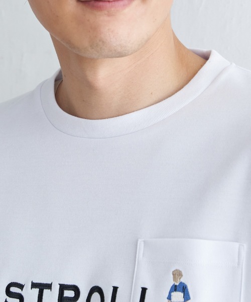 ikka（イッカ） tシャツ ポンチ刺繍ポケットTシャツ メンズ : ZOZOTOWN