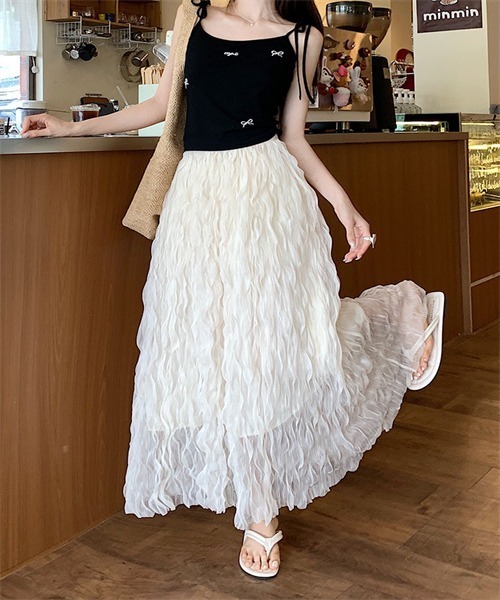 FREE STYLISTS スカート 皺加工チュールスカート : ZOZOTOWN