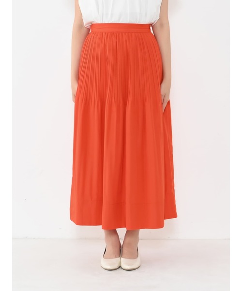 スカート ランダム消しプリーツスカート「低身長・小柄女性