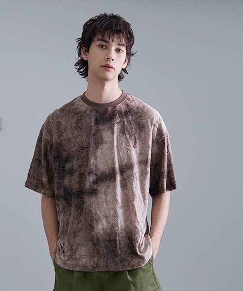 Revo. tシャツ グランジ ムラ染め SS Tee メンズ レディース