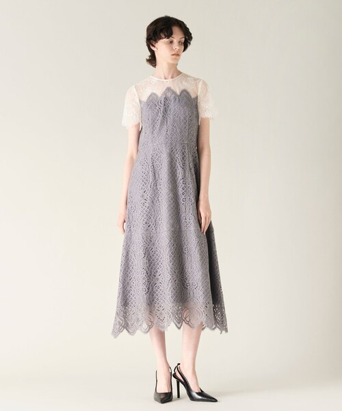 グレースコンチネンタル　レースドレス　セレモニー　オケージョン　結婚式 GRACE CONTINENTAL（グレースコンチネンタル） ドレス レース切替フレ