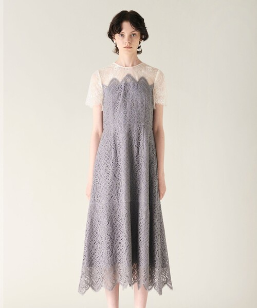 GRACE CONTINENTAL（グレースコンチネンタル） ドレス レース切替フレ