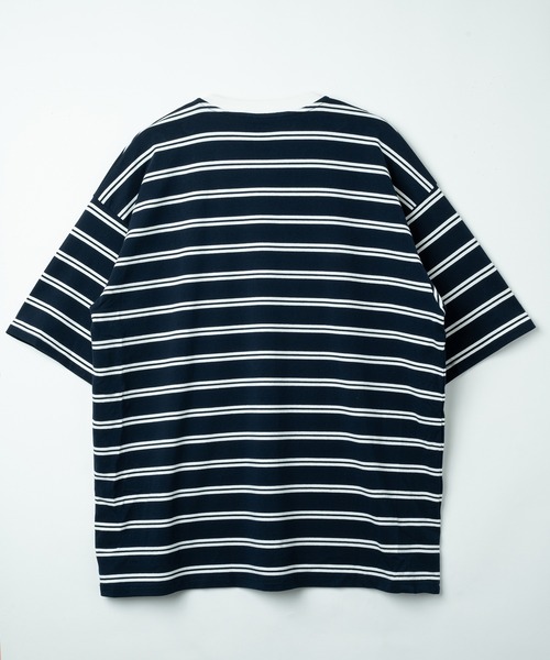 tシャツ ボックスシルエットボーダーTシャツ「MADE IN JAPAN」 レディース COMME CA ISM tシャツ ボックスシルエット クロップ丈ボーダーT