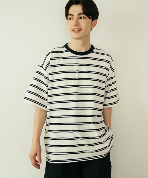 Be.Nection tシャツ OVER SIZE MULTI BORDER T-SH / ビッグ