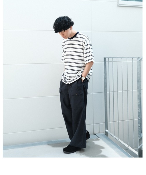Be.Nection tシャツ OVER SIZE MULTI BORDER T-SH / ビッグ