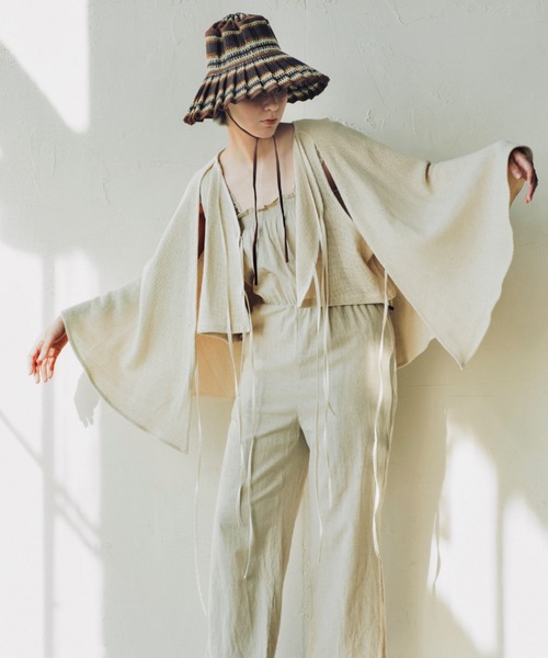 CALLA カラ　コットンメッシュマントジャケット　カーディガン　ボレロ ORIENT MILLINERY ポンチョ CALLA「カラ」コットンメッシュ