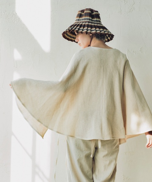 ORIENT MILLINERY ポンチョ CALLA「カラ」コットンメッシュマント