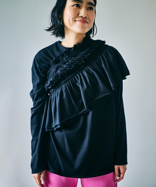 tシャツ 「A-GIRL'S×ROPE' BY AYA KANEKO」カシミヤタッチ ビスチェ付きカットソー「メディア掲載」 レディース