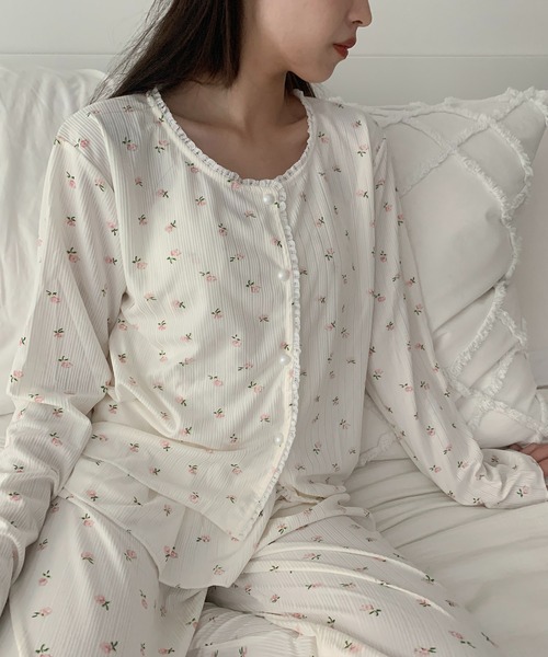 パジャマ ルームウェア 3点セット キャミソール カーディガン ボトム